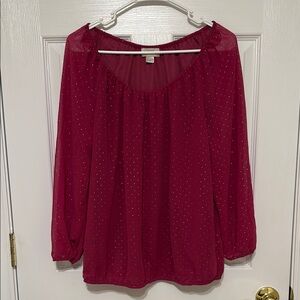 Women's Burgundy/Pink Blouse